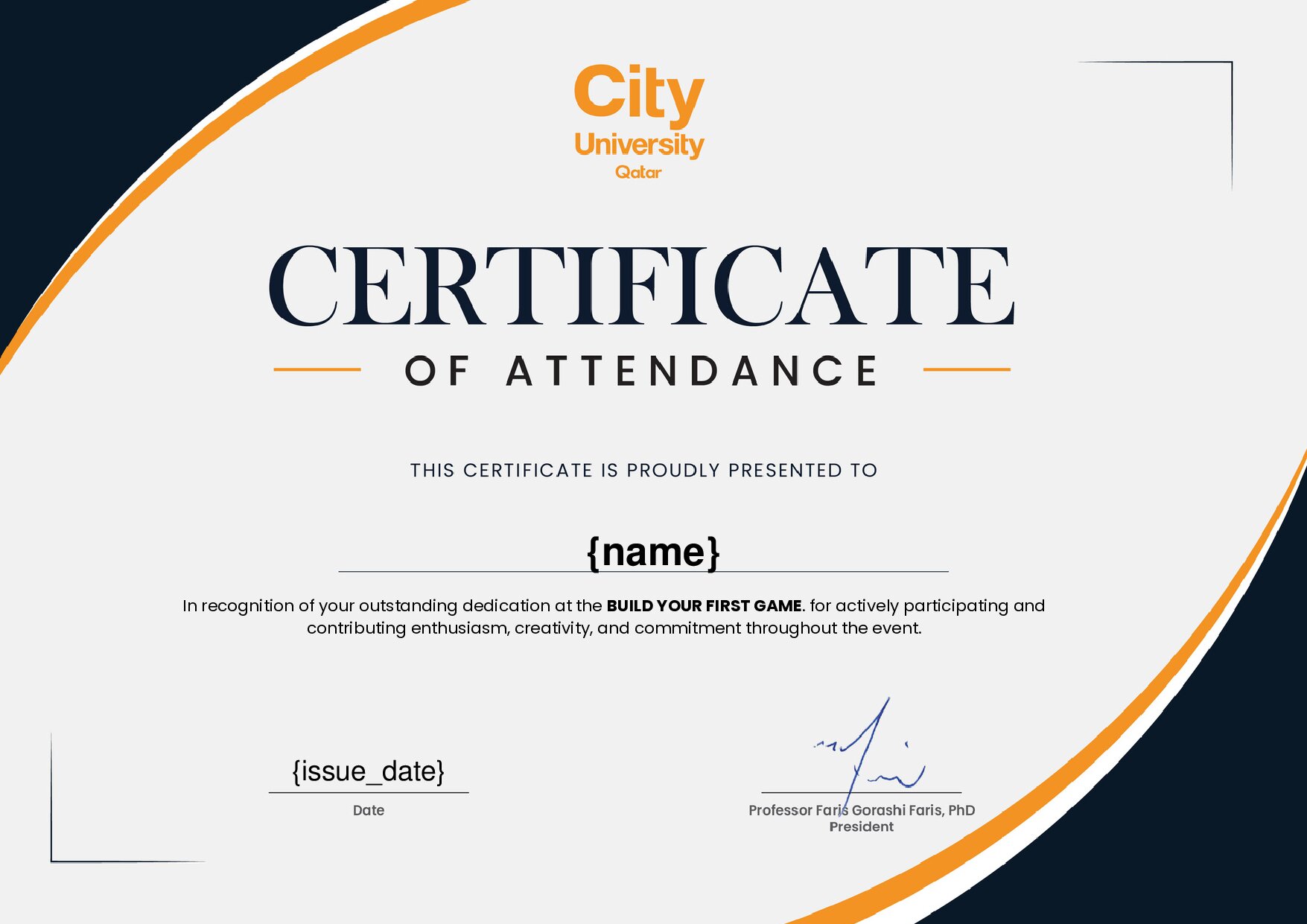 Certificate for Rayyan Hassan Nusky